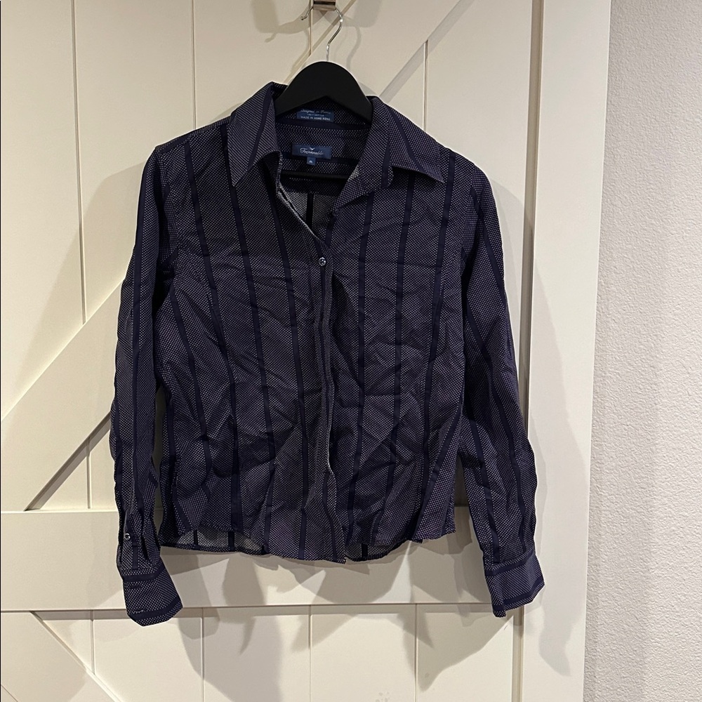 Faconnable Dark Blue Patterned Shirt